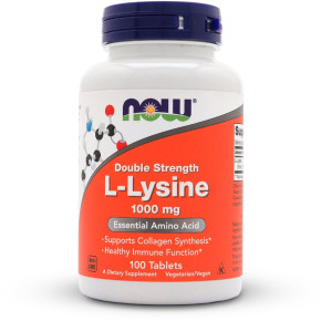 NOW Foods Double Strength L-Lysine 1000mg