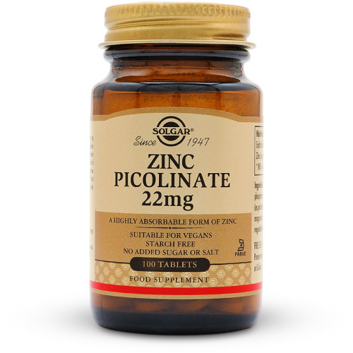Solgar Zinc Picolinate 22mg