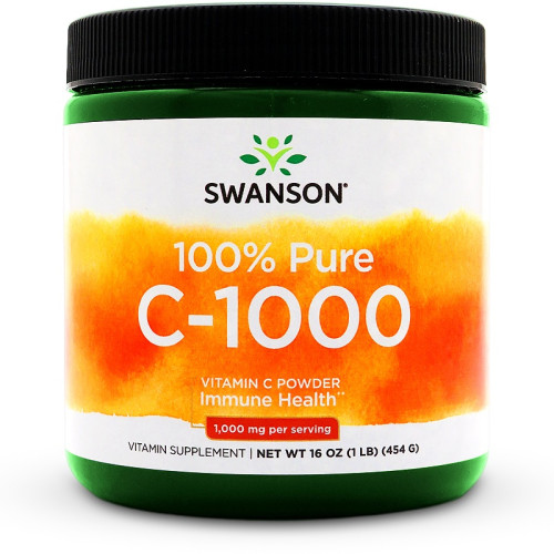 Swanson 100% Pure C-1000 Vitamin C Powder 1000mg
