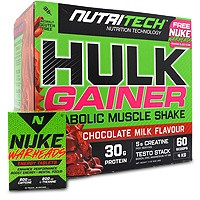 Nutritech Hulk Gainer + FREE Nuke Warheads + Training Guide