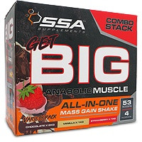 SSA Supplements Get Big Muscle Box + FREE Hell Fire + Testo Blast